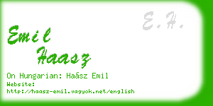 emil haasz business card